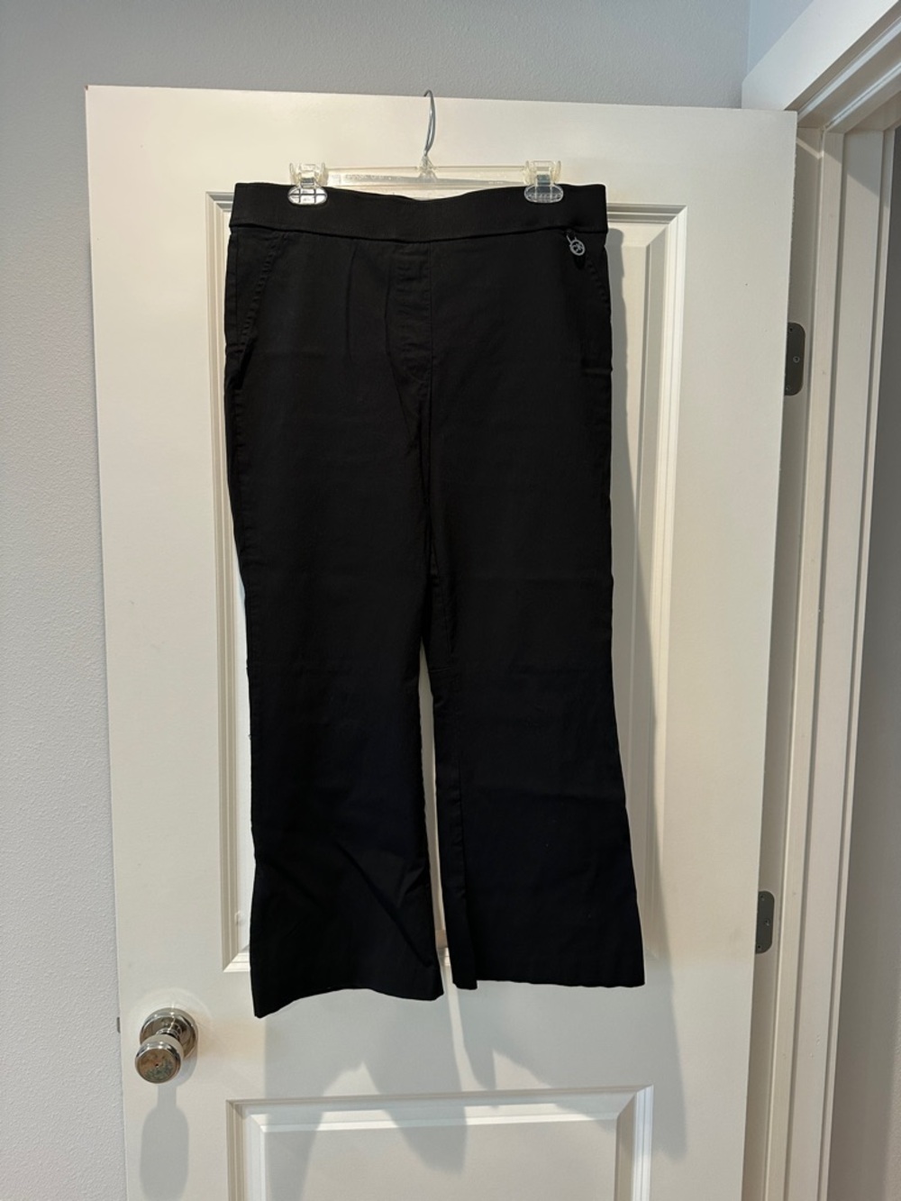 Calvin Klein Black Ankle-Length Flare Pants